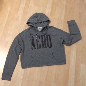 NWOT Aeropostale Cropped Gray Hoodie